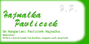 hajnalka pavlicsek business card